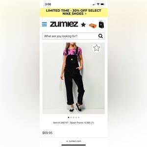 Empyre Suzie Black Corduroy Overalls